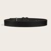 Solid Color Retro Summer Punk Leather Belt With Heart Snap Closure Look Trendy