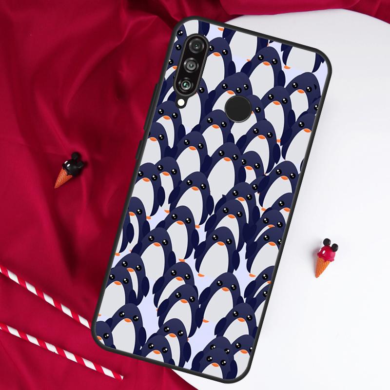 Cartoon Penguin For Huawei Nova 11 Pro 9 10 SE Y60 Y70 Y90 Y61 Y91 Y73 Y72 12i 11i 8i P20 P30 P40 Lite Case