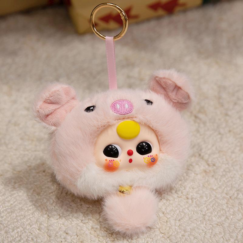 Viso di Bambola in Silicone Kawaii: Portachiavi e Ciondolo Giocattolo di Peluche per Bambini di Tre Anni