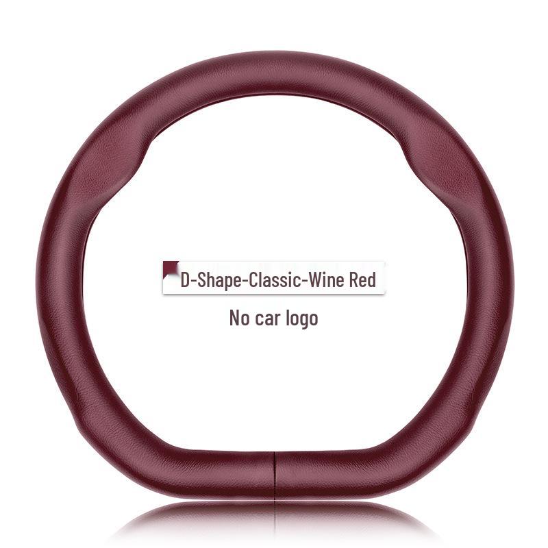 Premium Genuine Leather Steering Wheel Cover for Modern Cars: Mistra, Tucson, Santa Fe, Reina, IX35, IX25, Elantra, Langdong