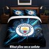 Ensemble de literie Manchester City 1 housse de couette + 2 taies d'oreiller Linge de lit doux et respirant pour la maison