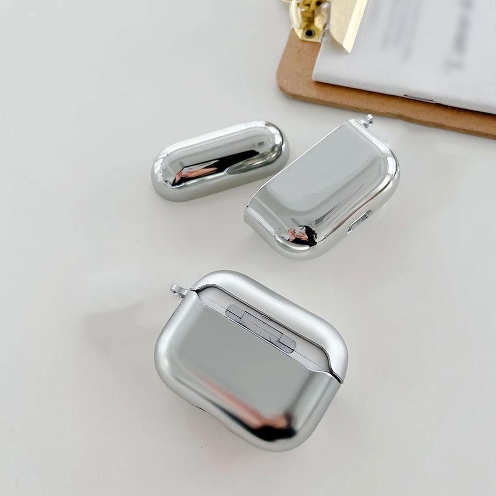 Cool Plated Silver Case Soft TPU Silicone Case for AirPods Pro 3 Case, Full Protective Case Wireless Bluetooth Earphone Case