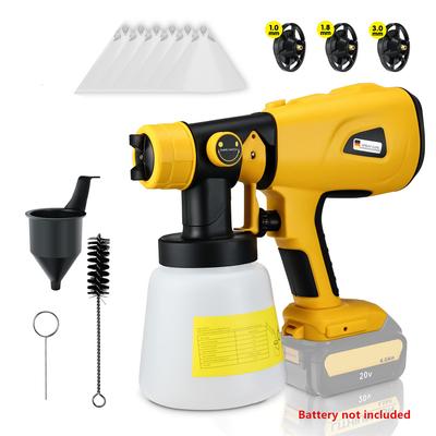 Pistolet à peinture électrique sans fil Portable pour batterie Li-ion Dewalt 18V/20V Max