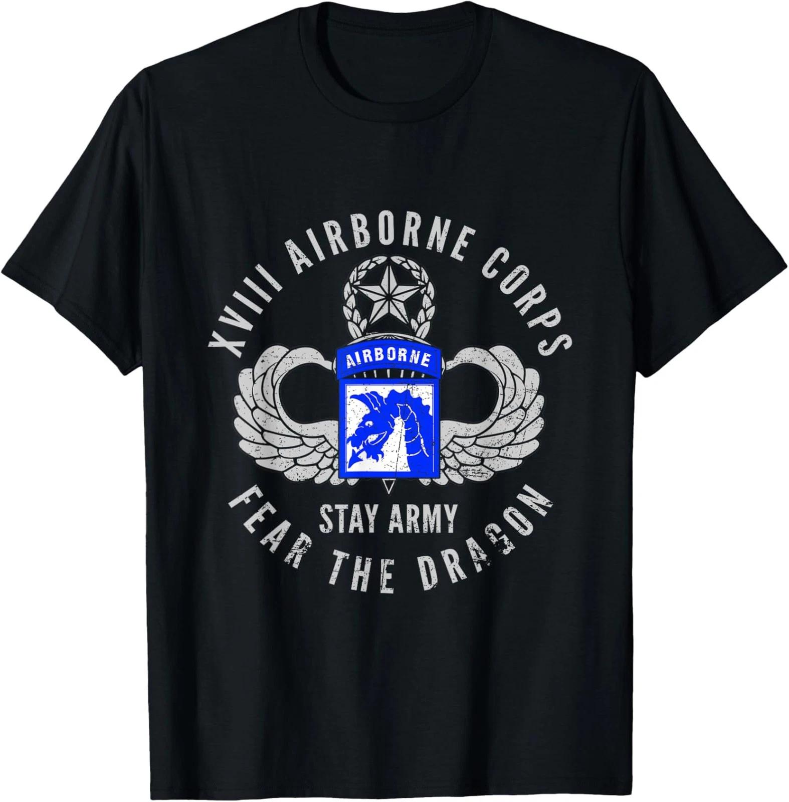 NEW LIMITED Proud 18th XVIII Airborne Corps US Veteran Fear The Dragon T-Shirt L