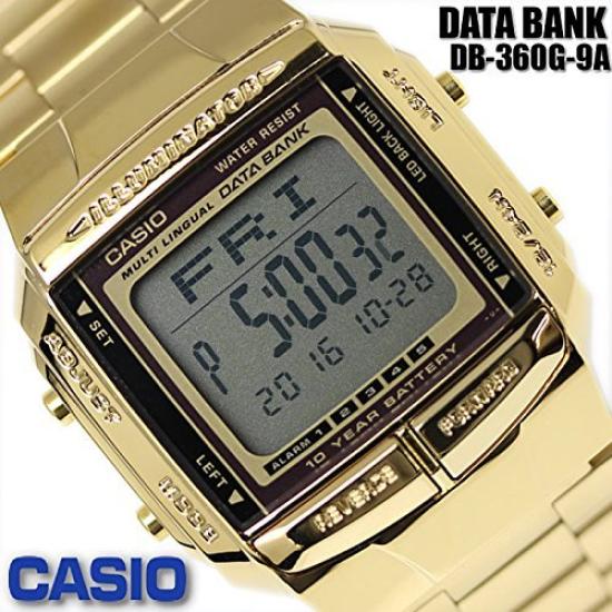 CASIO Watch Data Bank Overseas Model Gold Men's DB-360G-9A