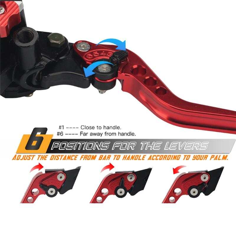 For 22MM Handlebar Compatible Motorcycle Handlebar Master Cylinder Levers Handle Hydraulic Brake Pump Clutch Adjustable Hand