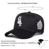 Vintage Embroidered Linen Baseball Cap Men Women Flat Top Wide Brim Unisex Hat
