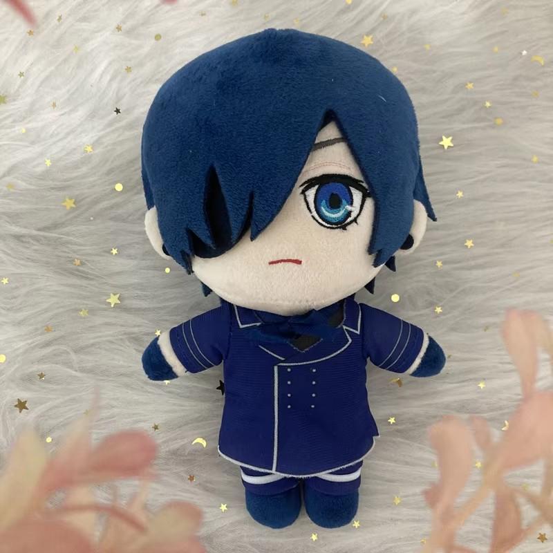 20cm Anime Black Butler Ciel Phantomhive Lachende Pluche Pop Cosplay Cartoon Schattig Zacht Gevuld Kussen Kinder Verjaardagscadeau 20cm