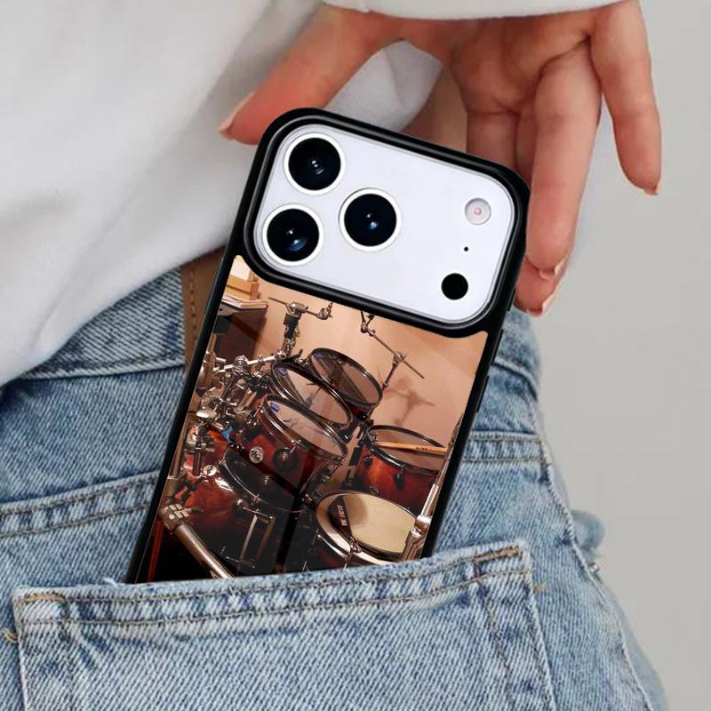 Drum Drummer Music DJ Soft Phone Case for iPhone 16e 15 14 13 12 17 Pro Max Plus Air 17pro Cover Coque