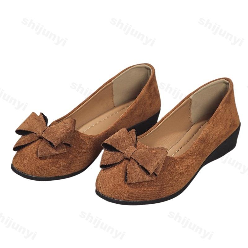 Fashion Women Ballet Wedges Shoes Retro Mary Jane Shoes Non Slip Ankle Elastic Belt Round Toe Women Sneakers 2025 Spring Casual Shoes