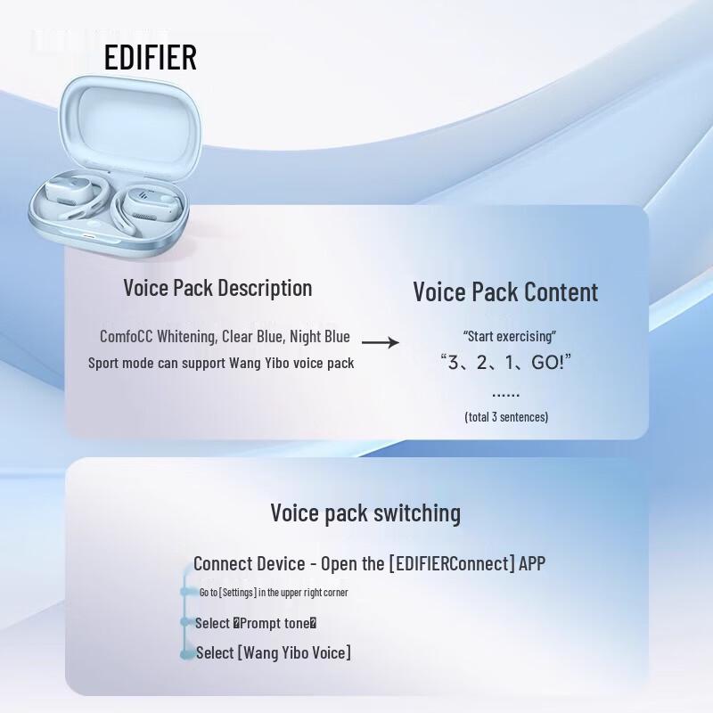 Edifier Comfo CC Open-Ear Wireless Sports Earbuds