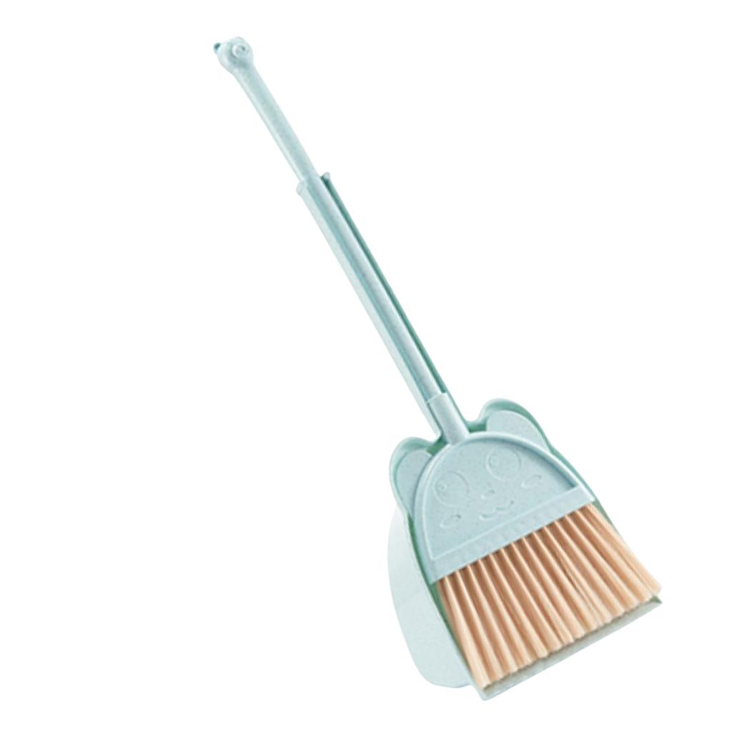 Children Cleaning Toy Tool Set with Bear Handle Broom and Dustpan Cleaning Tools for Little Girls Pretend Play Game