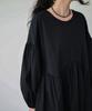 Keullaepeu Wave Puff Cotton Dress_Black