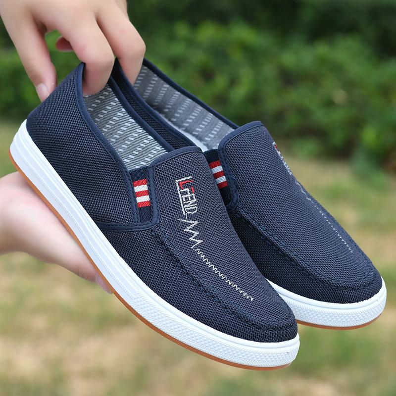 Scarpe in Tessuto Antiscivolo Scarpe da Skateboard da Uomo Scarpe in Tela Leggere Traspiranti Scarpe Comode da Lavoro