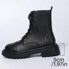 Fashion 2025 Fashion Leather Lace-Up Ankle Boots for Women Wear-Resistant Zip Platform Woman Bootie Round Toe Zip Women's Boots