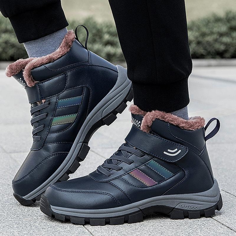 In Winter Velvet Cotton Shoes, Mom and Dad Shoes Are Thickened, Warm and Healthy Shoes, and the Leather Surface Is Waterproof and Healthy Shoes.