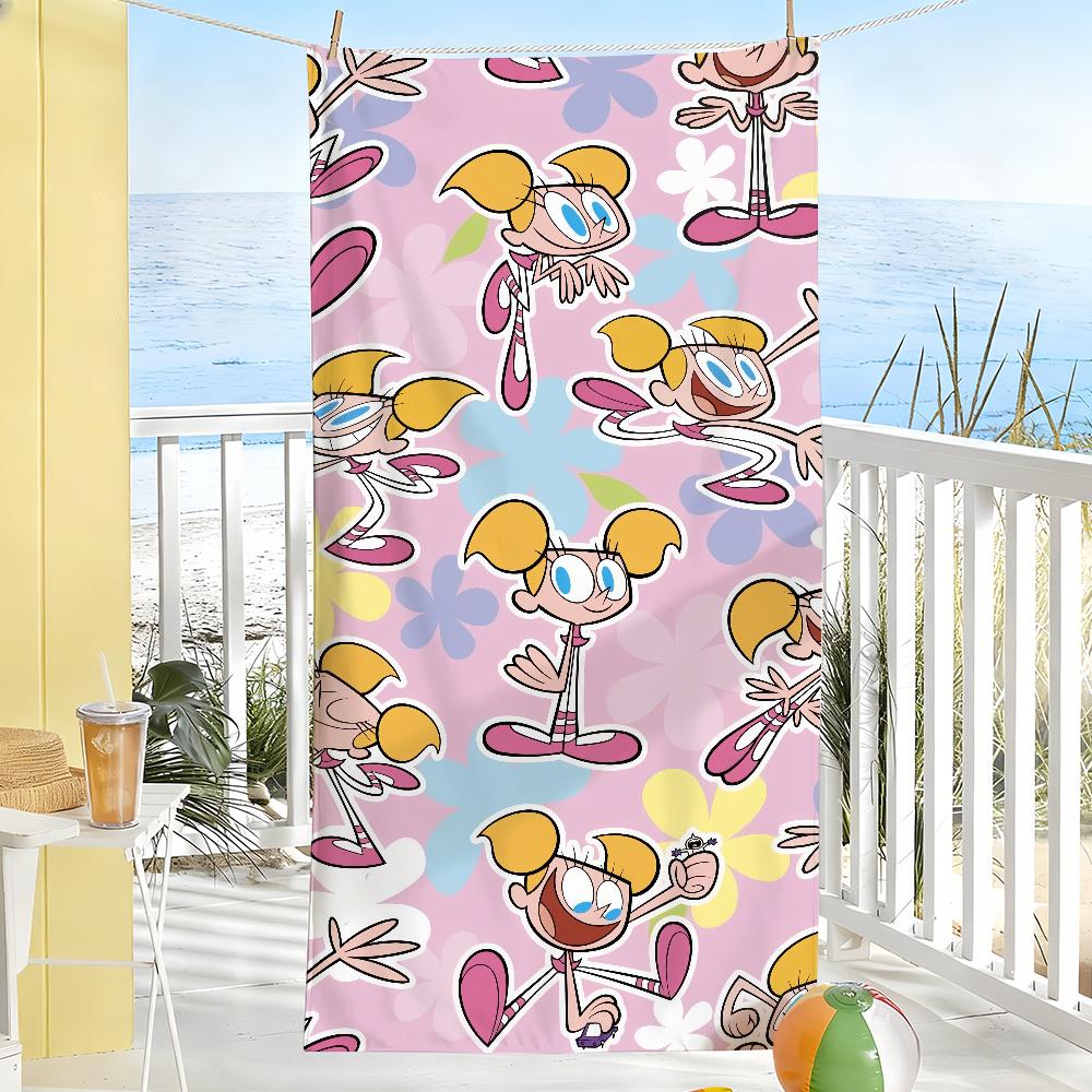 Fun Cartoon D-Dexters-Lab Cool Towel Soft Pool Gift For Travel Gym Shower Camping Quick Dry Sports Large Beach Towels