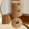 2 Tier Corner Storage Basket Stackable Wardrobe Organizer for Books Clothing S