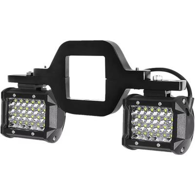 4-Zoll 72W LED-Arbeitsscheinwerfer & Rückfahrkamera-Montagesatz, Langlebige Aluminium-Anhängerkupplungs-Halterung für 2-Zoll-Empfänger, Einfache Montage mit Schale, Passend für Anhänger