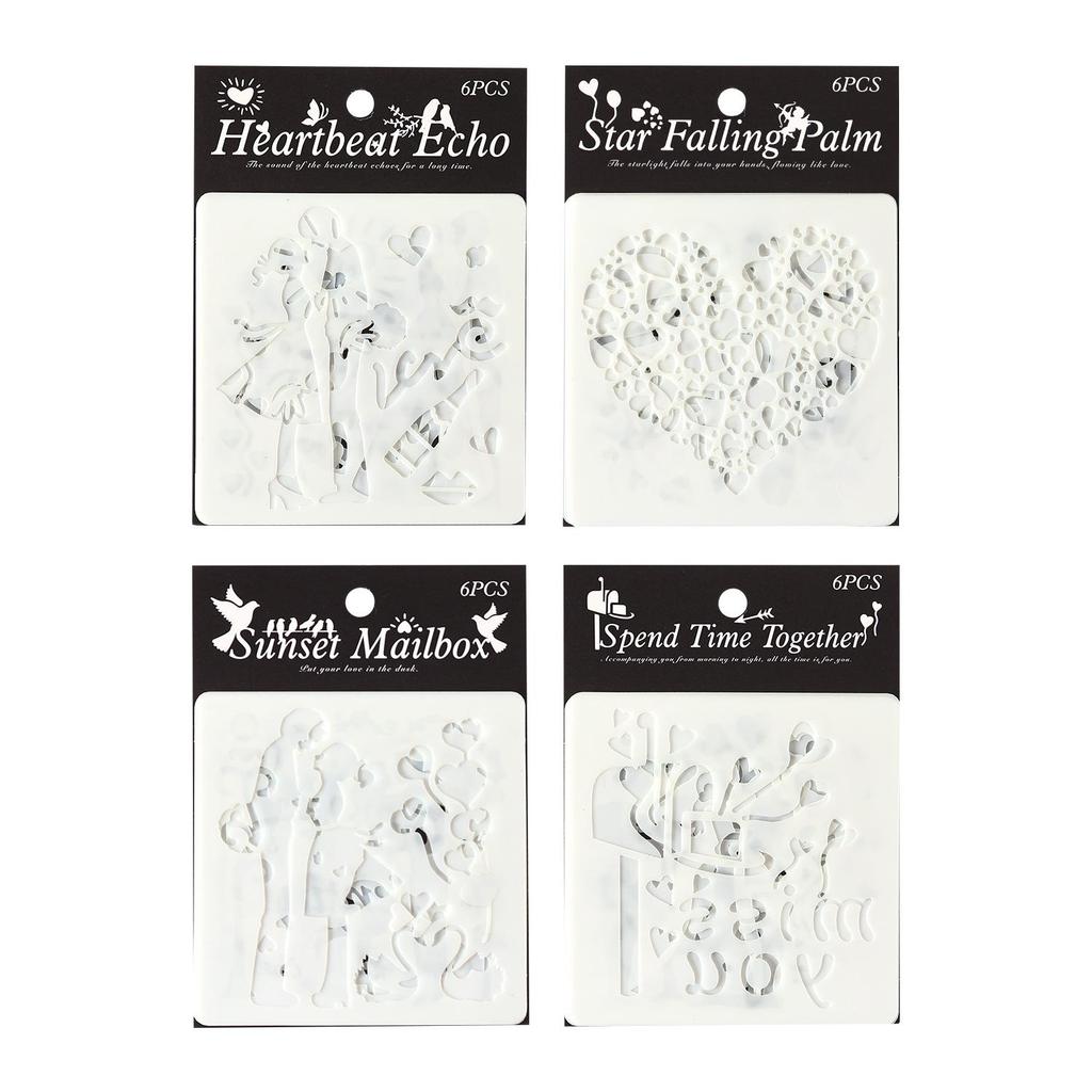 Yue Zhen Love Whisper Hand-Painted Hollow PET Craft Stencil for DIY Painting
