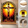 Exquisite Acrylic Table Centerpiece Catholic Statue Ornament, Tabletop Centerpiece, Freestanding Christian Unique Office Desk Accessories Religious