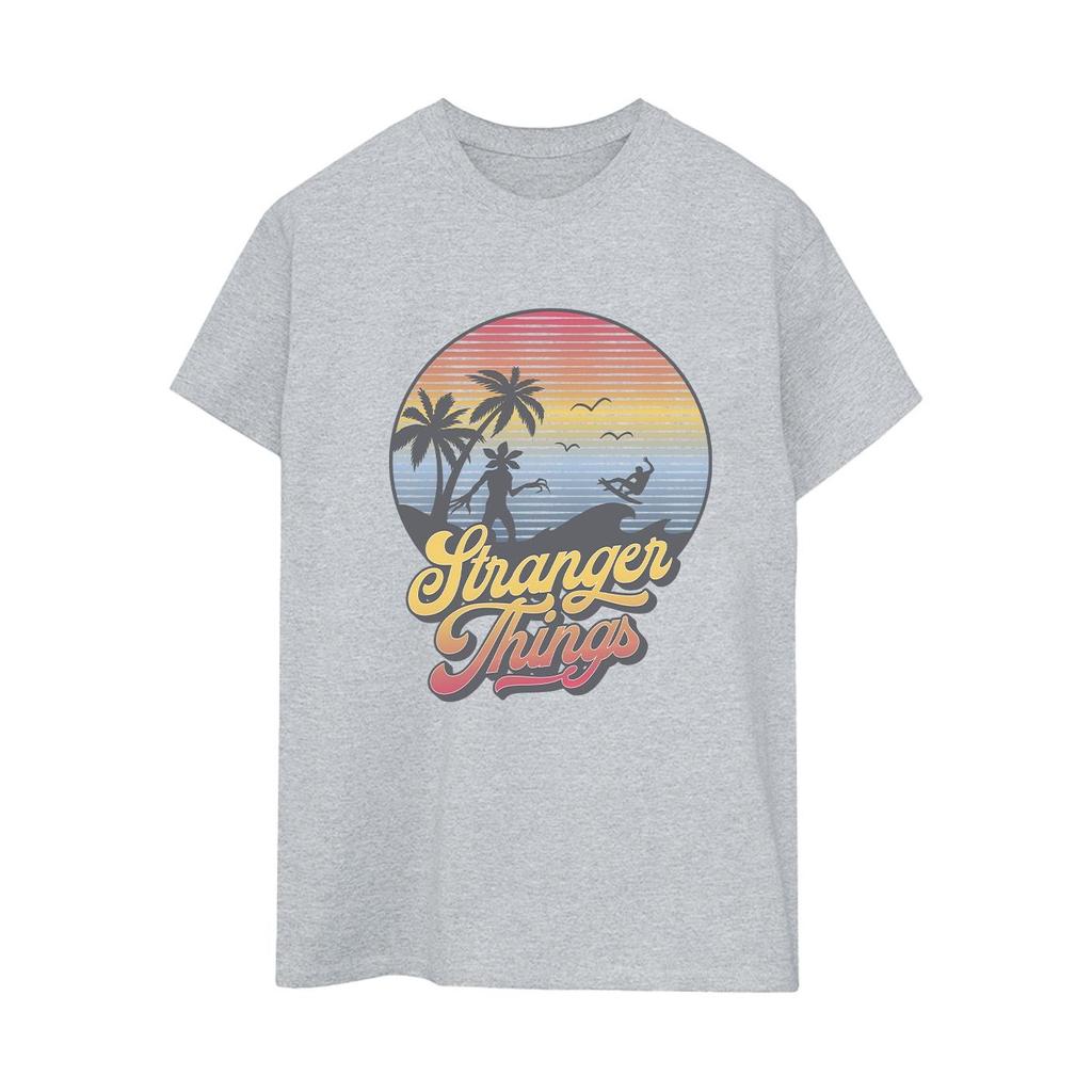 Netflix Womens/Ladies Stranger Things LA Gradient Cotton Boyfriend T-Shirt