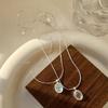 Elegant Blue Oval Zirconia Necklace - Women's Chic Clavicle Chain In INS Style