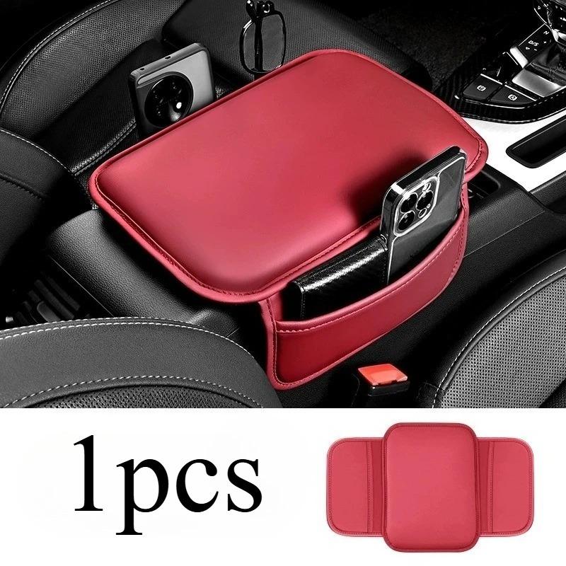 Universal Car Armrest Mat Center Console Protector Cover Arm Rest Box Cushion With Pocket Auto Armrests Storage Box Cover Pad