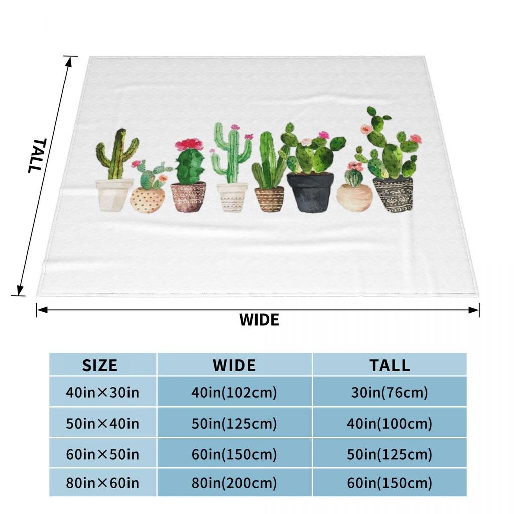 Cactus Blankets Soft Warm Flannel Throw Blanket Bedding for Bed Living room Picnic Travel Home Sofa