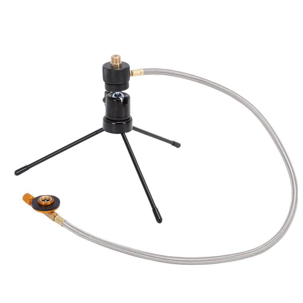 Gas Heater Tripod Heat Proof Stainless Steel Hose Portable Camping Heater Tripod Stand for Outdoor Fishing