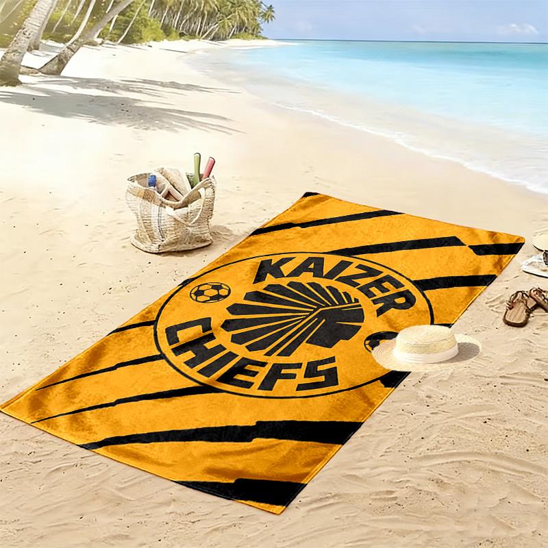 Kaizer Chiefs Print Beach Towel, Large Soft Quick Dry Towel for Beach Camping Swimming