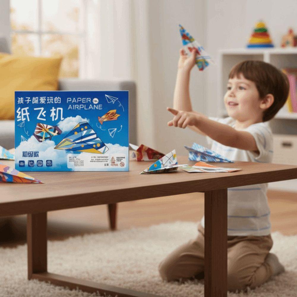 Montessori Airplane Origami Set Art Learning Versatile Paper Aircraft Toy Parent-child interaction