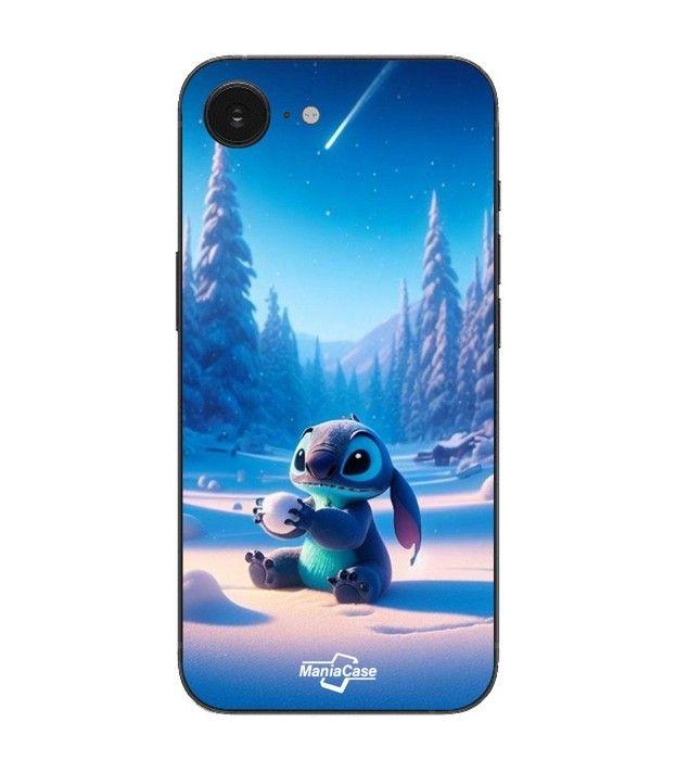 Coque Maniacase Pour Iphone 16E Stitch mignon neige étoilée 3D