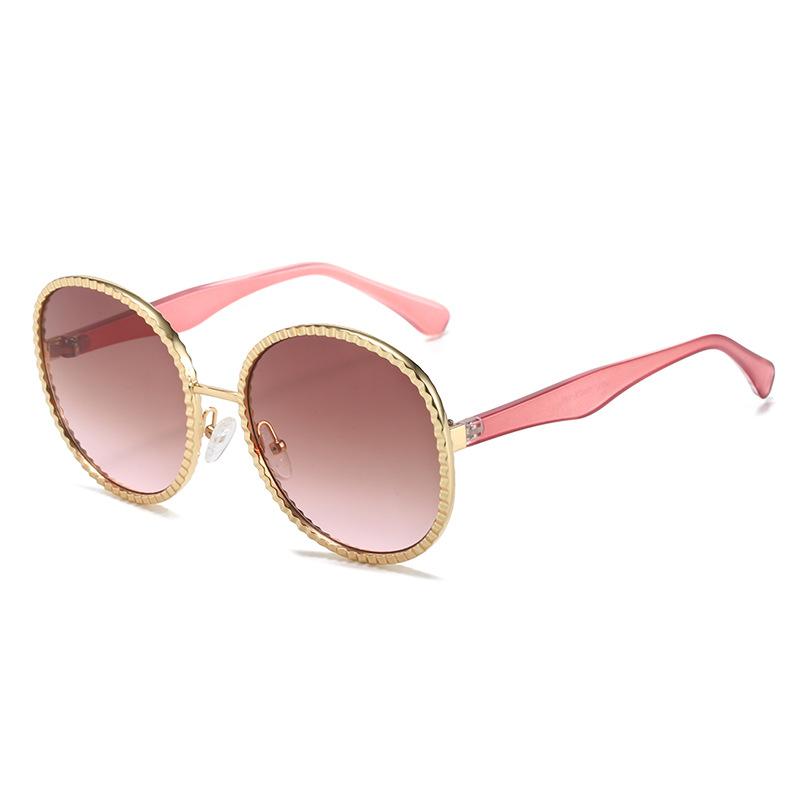 Oval Sunglasses, Personalized Imitation Silk, Metal Round Glasses, Sunglasses For Women