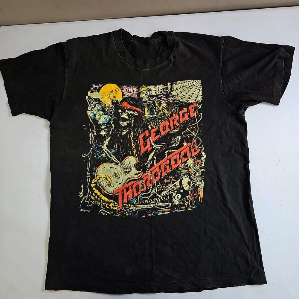 Vtg George Thorogood Zombie Skeleton T-shirt Size S to 5XL NZ304 Unisex T-Shirt XL