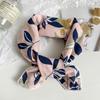 Sunscreen Flower Print Scarves Neckerchief Printed Silk Scarf Fashion Small Square Scarf  Ladies
