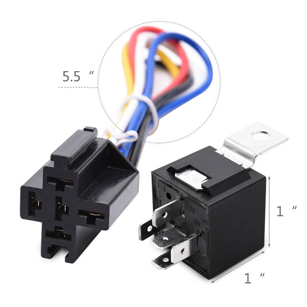 80A/60A 50A/30A 12V Waterproof Automotive Relay With Socket 5-Pin Relay Switch For Marine Automotive Fan Multi-purpose Relay Kit Relays 5