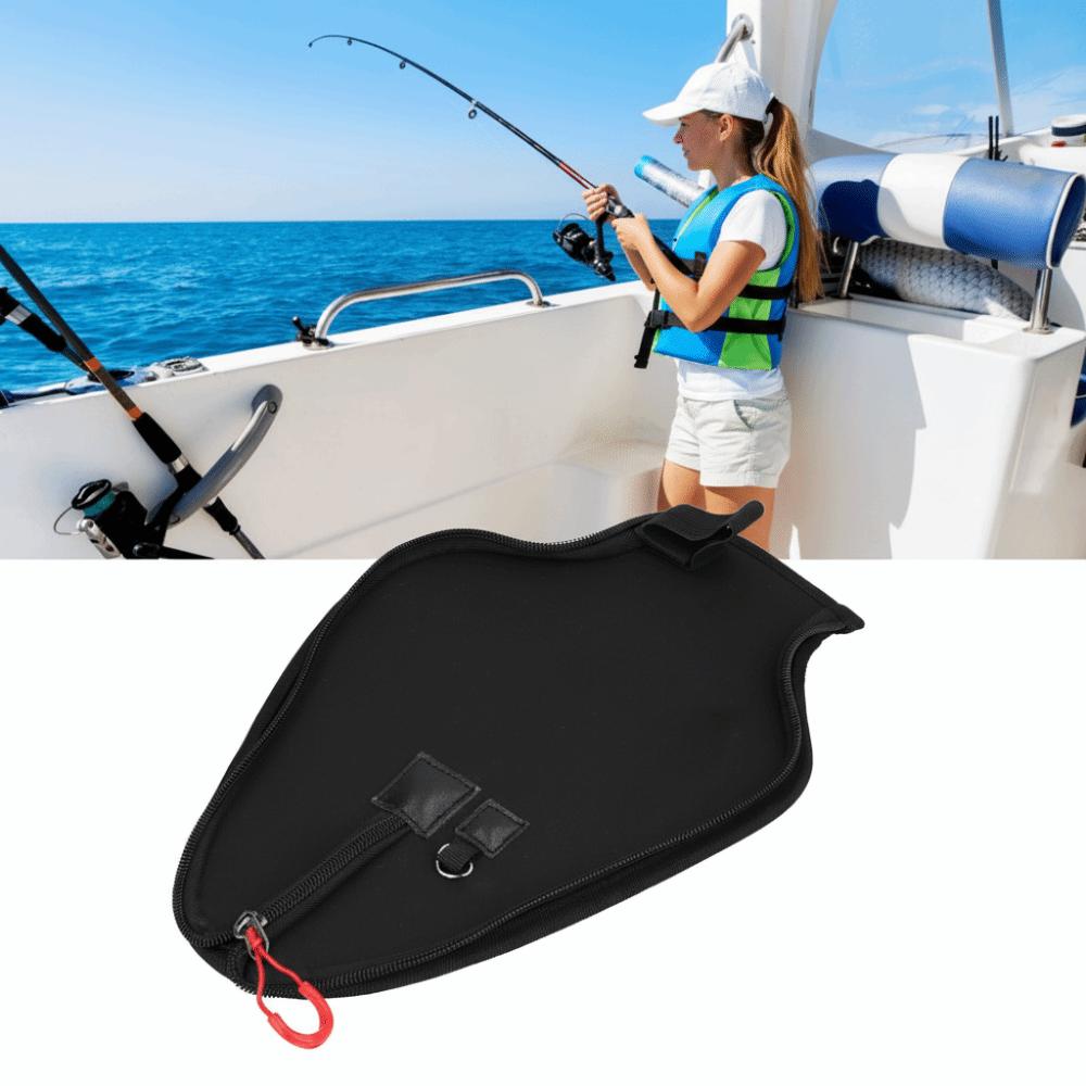Durable EVA Fishing Rod Tip Cover Large Zipper Opening Black Guide Rings Cover Rod Tip Protector Fishing Tools Protection