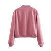 2026 Spring Women's Stand Collar Jacket with Large Pockets, Minimalist Solid Color Casual Coat for Daily Streetwear, Lightweight Outerwear