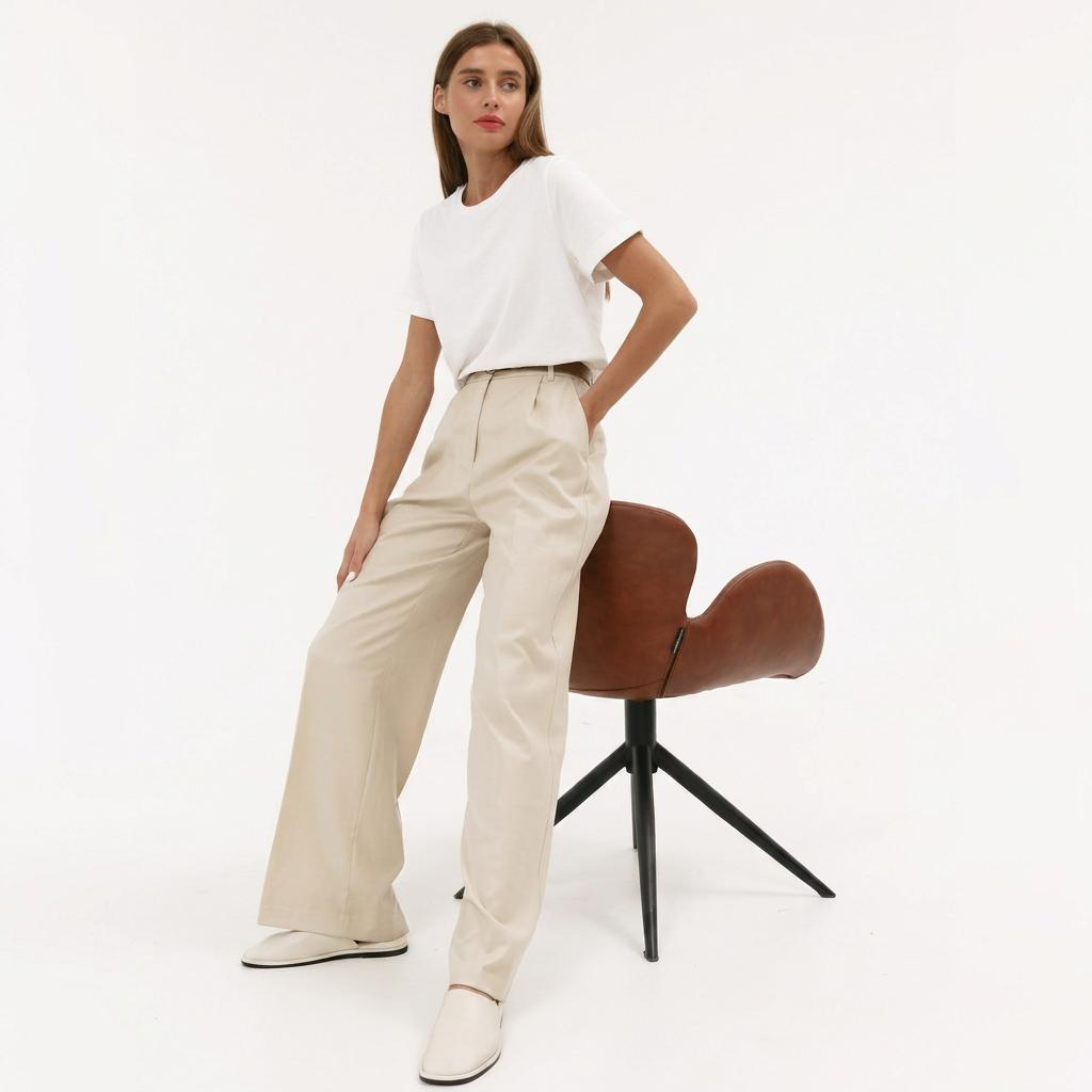 Uniqlo Solid Color Simple Round Neck Fitted Short Sleeve T-Shirt Women Tops 465760-00