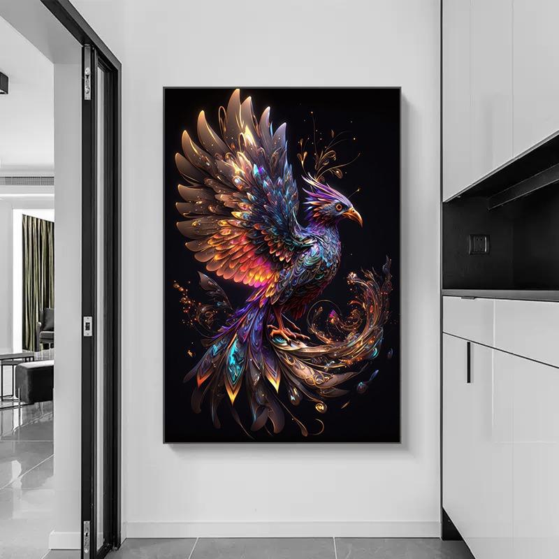 Animals Phoenix Gorilla Colorful Octopus Art Print Canvas Poster Wall Art For Living Room Abstract Celestial Home Decor Cuadros