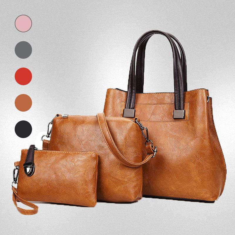 Multi-piece Set New Style Handbag Fashion Versatile Bucket Bag Shoulder Messenger Bag