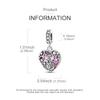 1PCS Charm For DIY Making Bracelet 925 Silver Original Shine Zircon Charms Jewelry Wedding Birthday Gift For Women Mom Friend