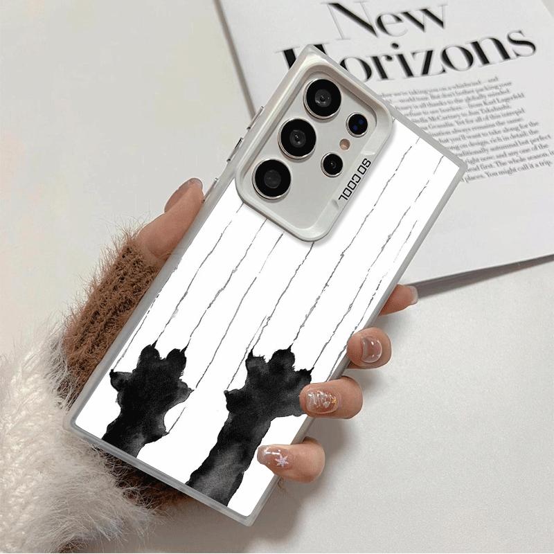 Cat Footprint Funny Scratch Paw Cute Shockproof Phone Case for Samsung Galaxy S26 Edge S25 Ultra S24 FE S23 Plus S21 Cover Anti