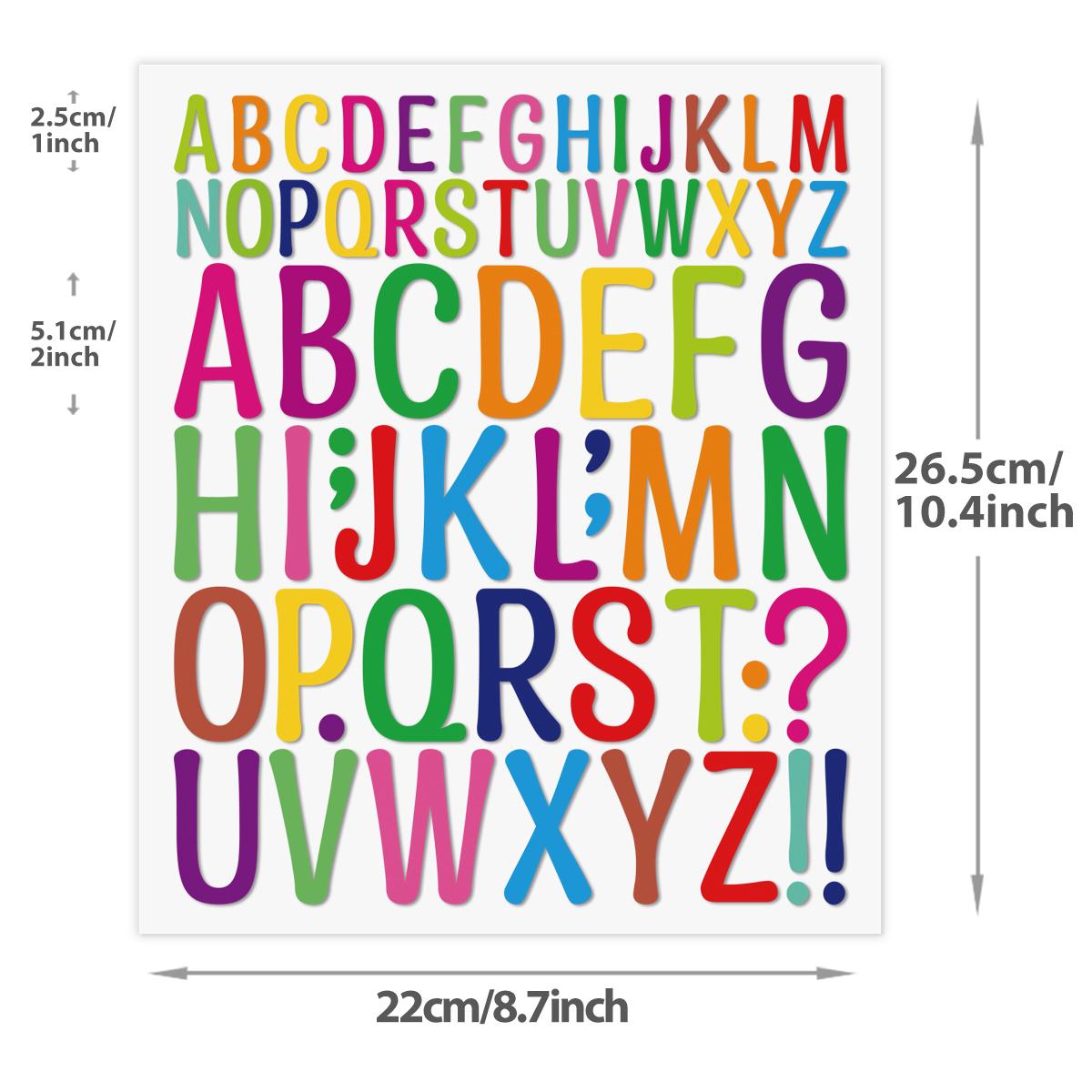 

Multicolor iron-on vinyl stickers with alphabet letters, iron-on patches, DIY letters for clothing, t-shirts, bags and caps.