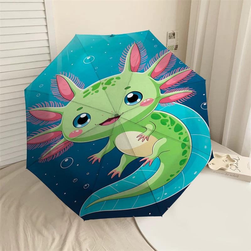 

1PC Axolotl Umbrella-8-Rib Reinforced, Automatic Open, Lightweight & Durable, Fashion Accessory for Outdoor, J0375