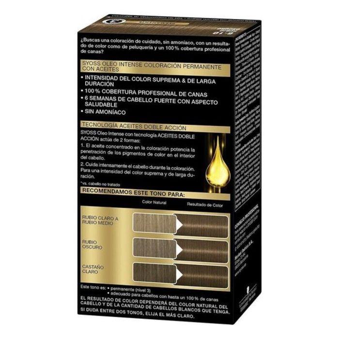 Coloration capillaire - SYOSS - Olio Intense - Sans ammoniaque - Rubio Oscuro - Pour cheveux colorés ou mechés