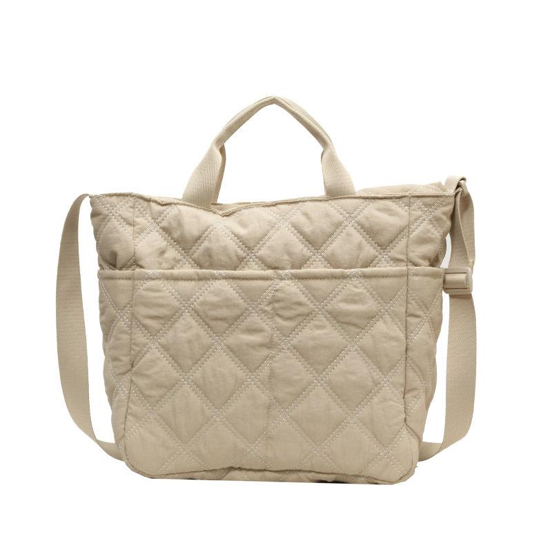 Large-capacity Bag Women's Autumn and Winter New Canvas Portable Tote Bag Leisure Work Commuting Versatile Messenger Cotton Bag