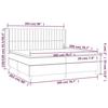 3131622 vidaXL Lit à sommier tapissier avec matelas Crème 200x200 cm Tissu
