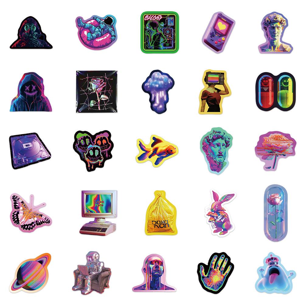50Pcs Punk Handsome Sticker Decals Decoration For DIY Phone Notebook Suitcase Laptop Fridge Kids Stickers For Stationary